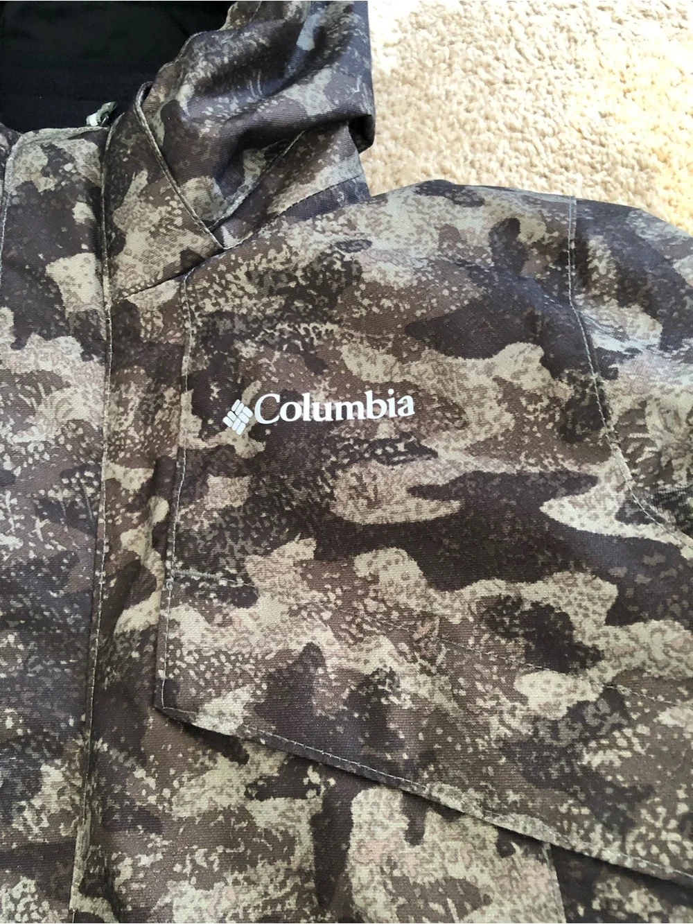 Columbia Bugaboo II Winter Fleece Interchange Jacket Camo Boys Sz Medium EUC!